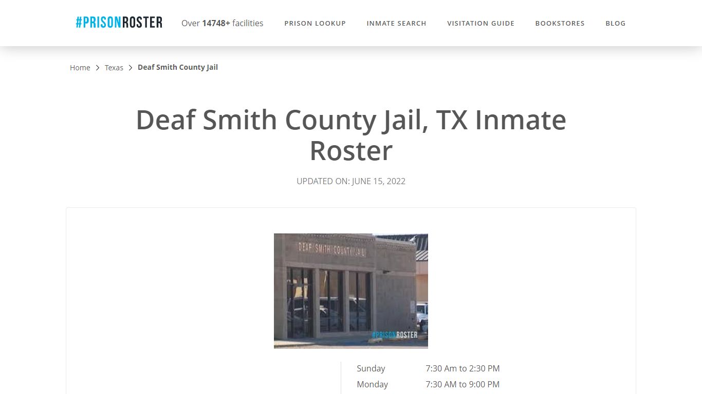 Deaf Smith County Jail, TX Inmate Roster